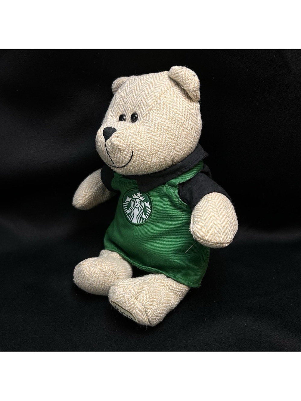 Starbucks Barista Bear Plush Bearista 10" 2016 Tan Herringbone